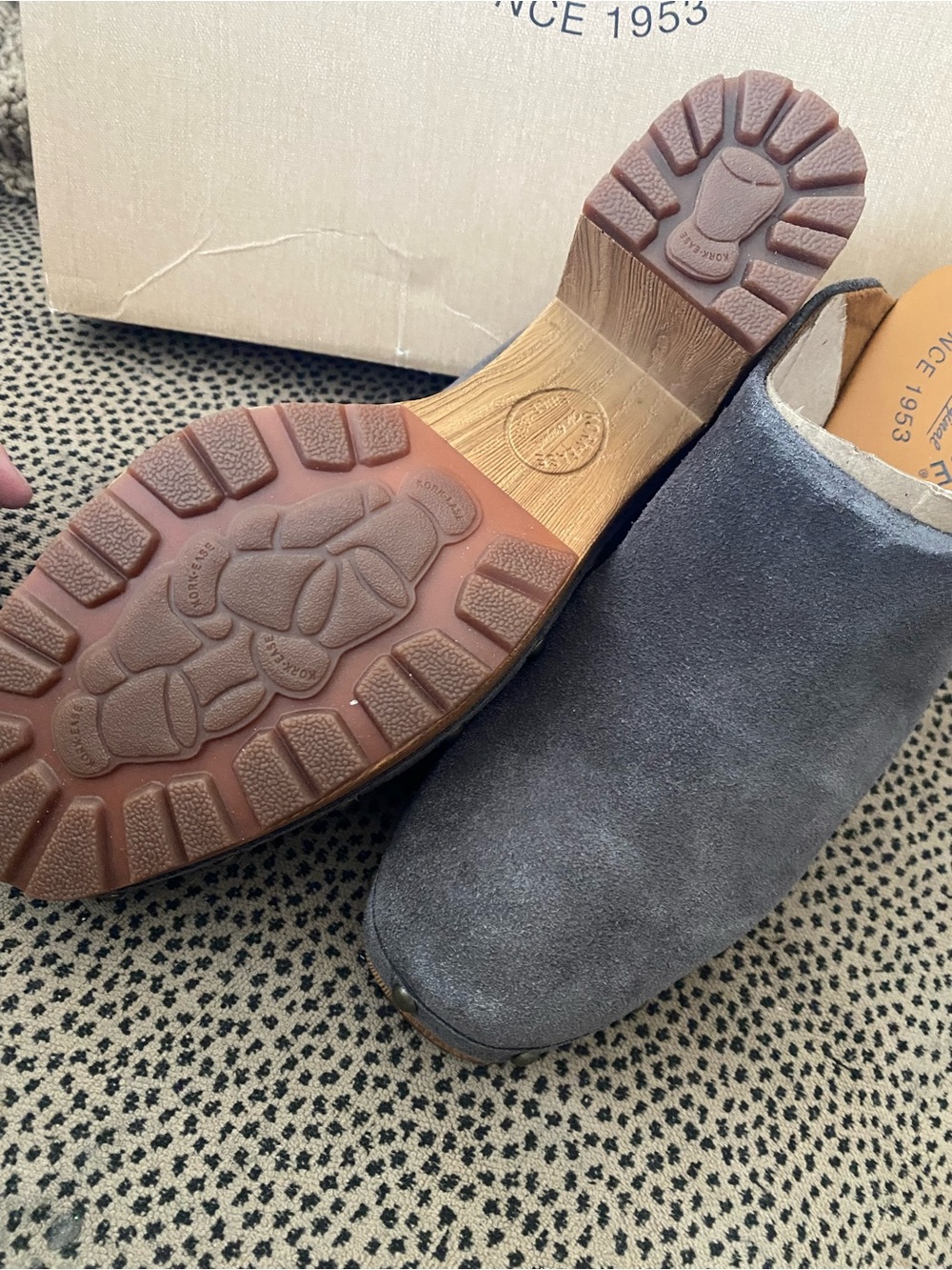 Kork Ease Sudbury gray suede clogs 8 NEW NIB - Picture 2 of 4